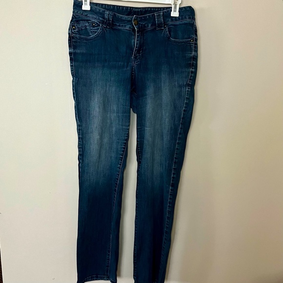 Lane Bryant Denim - Lane Bryant High Rise Straight Leg Jeans Lightly Distressed 14 Tall